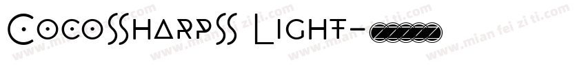 CocoSharpS Light字体转换